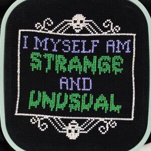 Strange and Unusual (Beetlejuice inspired)  /  Cross Stitch / Completed, Crafted